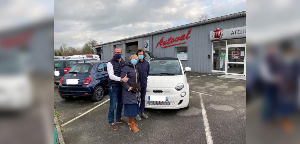Première Livraison de la Fiat 500 Electrique Cabriolet!